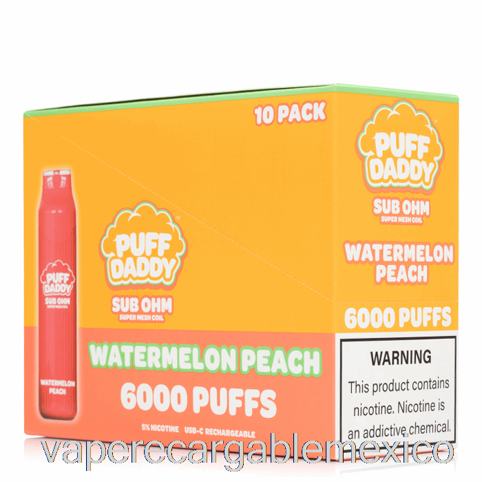Vape Recargable [paquete De 10] Puff Daddy 6000 Desechable